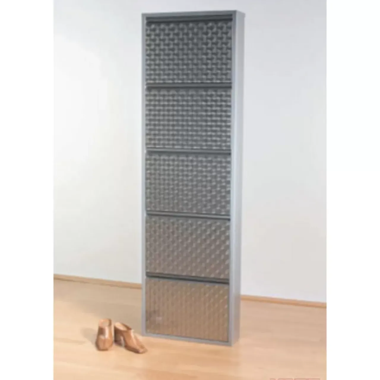 Kleinmöbel & Sonstiges|KARE Design Schuhkipper Caruso 5-Er Silber/Geflext (Mo)