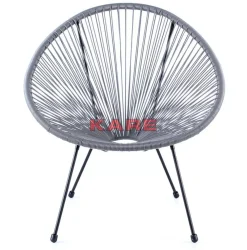 Outdoormöbel|KARE Design Sessel Acapulco Grau
