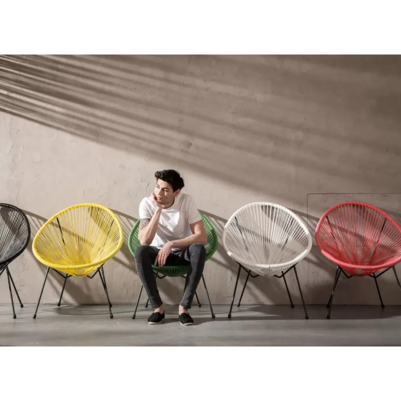 Outdoormöbel|KARE Design Sessel Acapulco Schwarz