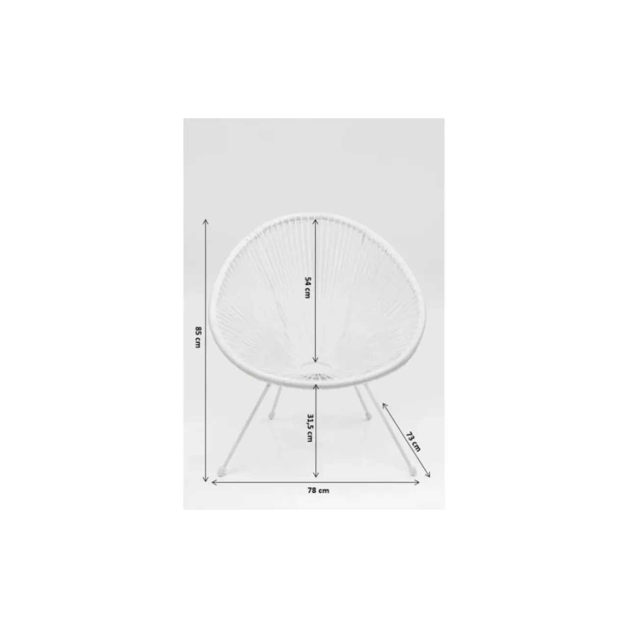 Outdoormöbel|KARE Design Sessel Acapulco Weiss