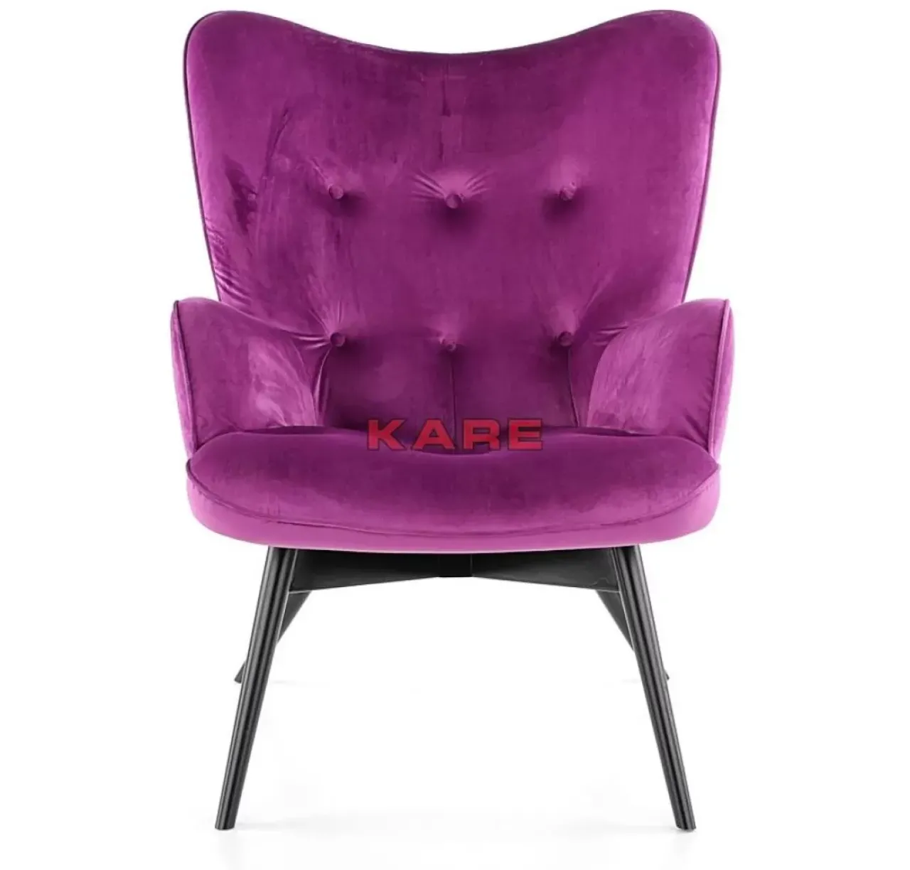 Sessel|KARE Design Sessel Black Vicky Velvet Purple