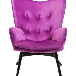 Sessel|KARE Design Sessel Black Vicky Velvet Purple