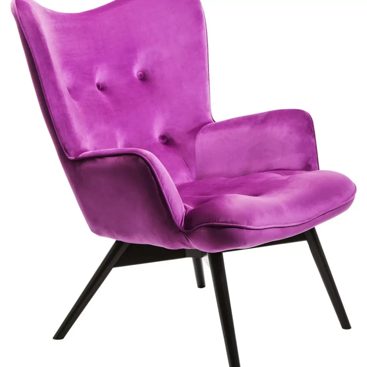Sessel|KARE Design Sessel Black Vicky Velvet Purple