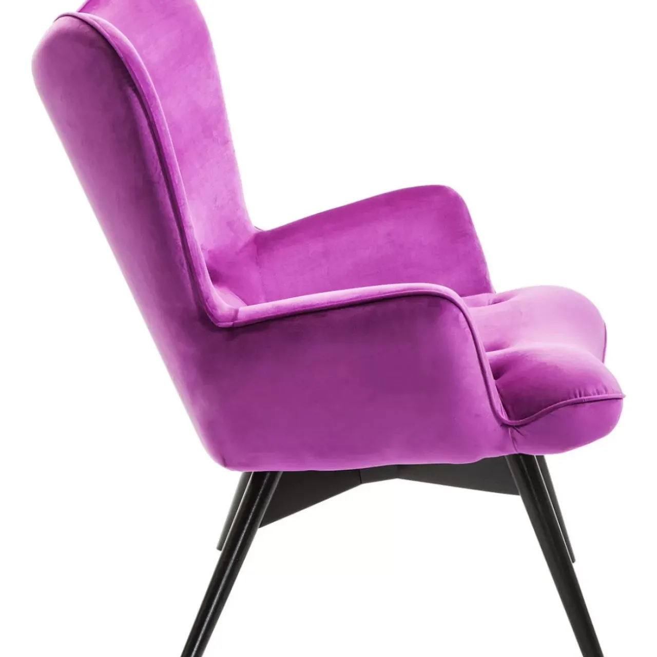 Sessel|KARE Design Sessel Black Vicky Velvet Purple