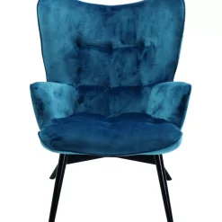 Sessel|KARE Design Sessel Black Vicky Velvet Petrol