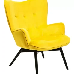 Sessel|KARE Design Sessel Black Vicky Velvet Yellow