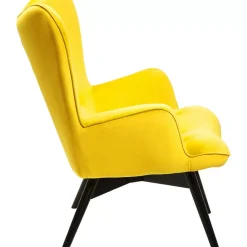 Sessel|KARE Design Sessel Black Vicky Velvet Yellow