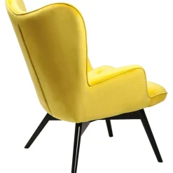 Sessel|KARE Design Sessel Black Vicky Velvet Yellow