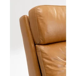 Sessel|KARE Design Sessel Mit Hocker Breno Braun