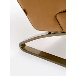 Sessel|KARE Design Sessel Mit Hocker Breno Braun