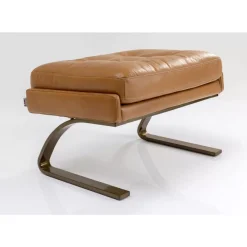 Sessel|KARE Design Sessel Mit Hocker Breno Braun