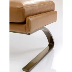Sessel|KARE Design Sessel Mit Hocker Breno Braun