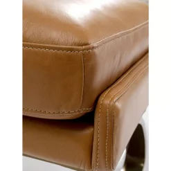 Sessel|KARE Design Sessel Mit Hocker Breno Braun