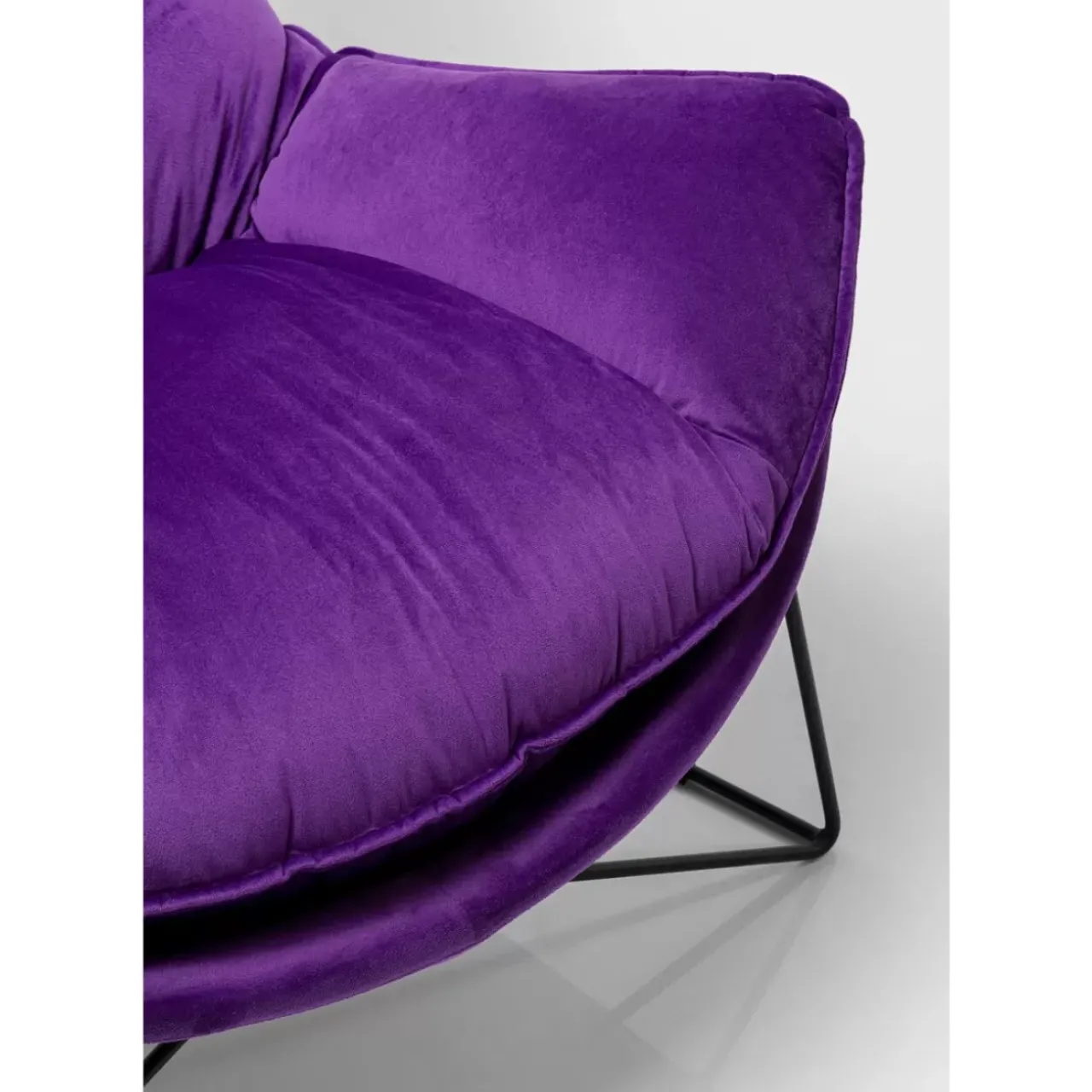 Sessel|KARE Design Sessel Mit Hocker Snuggle Lila (2/Tlg)