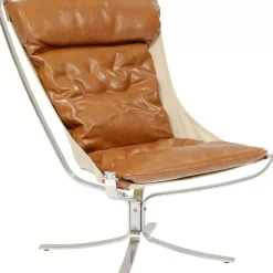 Sessel|KARE Design Sessel Mit Hocker Washington Braun