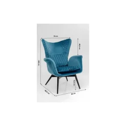 Sessel|KARE Design Sessel Tudor Velvet Petrol