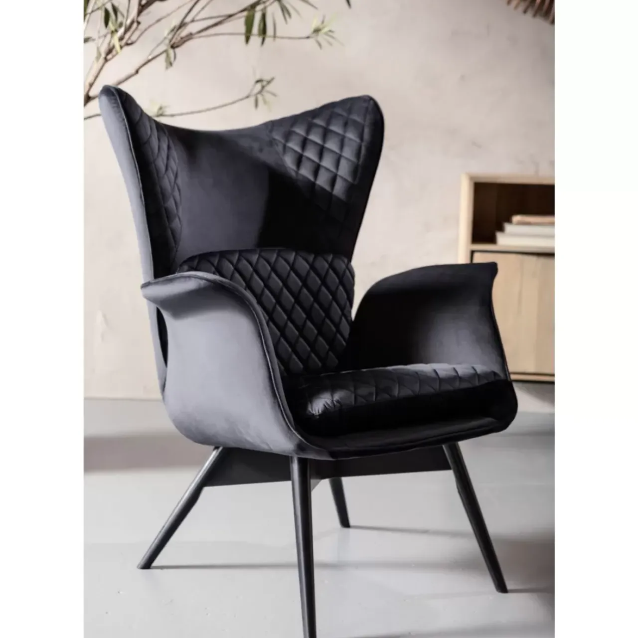 Sessel|KARE Design Sessel Tudor Velvet Schwarz