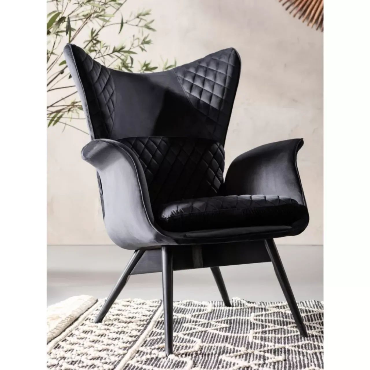 Sessel|KARE Design Sessel Tudor Velvet Schwarz