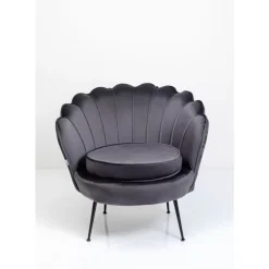 Sessel|KARE Design Sessel Water Lily Black Grau