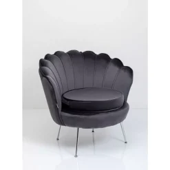 Sessel|KARE Design Sessel Water Lily Chrom Grau