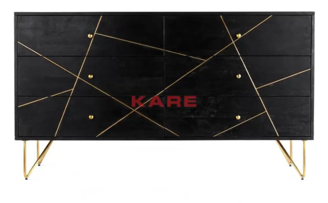 Kommoden & Sideboards|KARE Design Sideboard Gold Vein