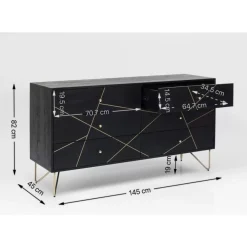 Kommoden & Sideboards|KARE Design Sideboard Gold Vein