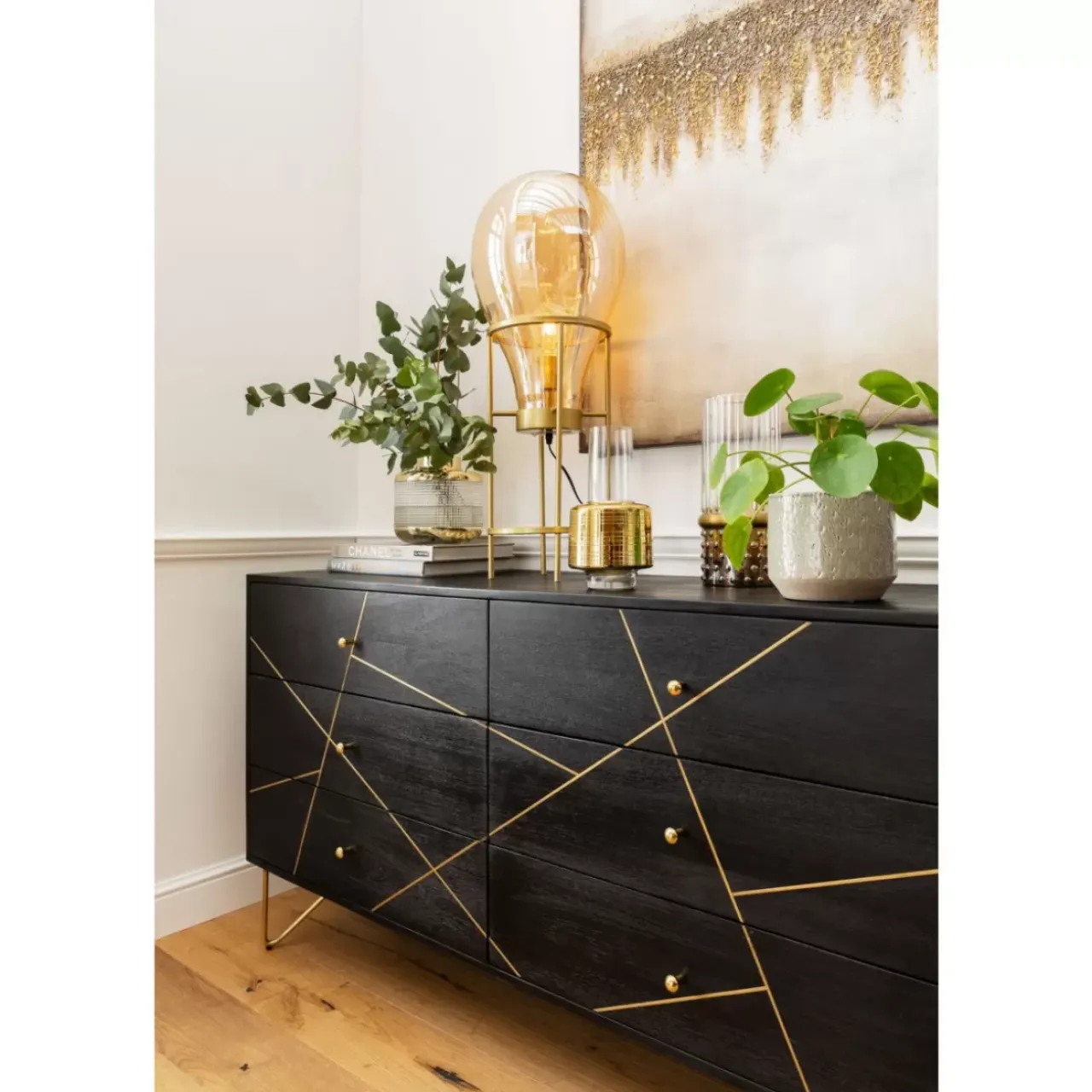 Kommoden & Sideboards|KARE Design Sideboard Gold Vein