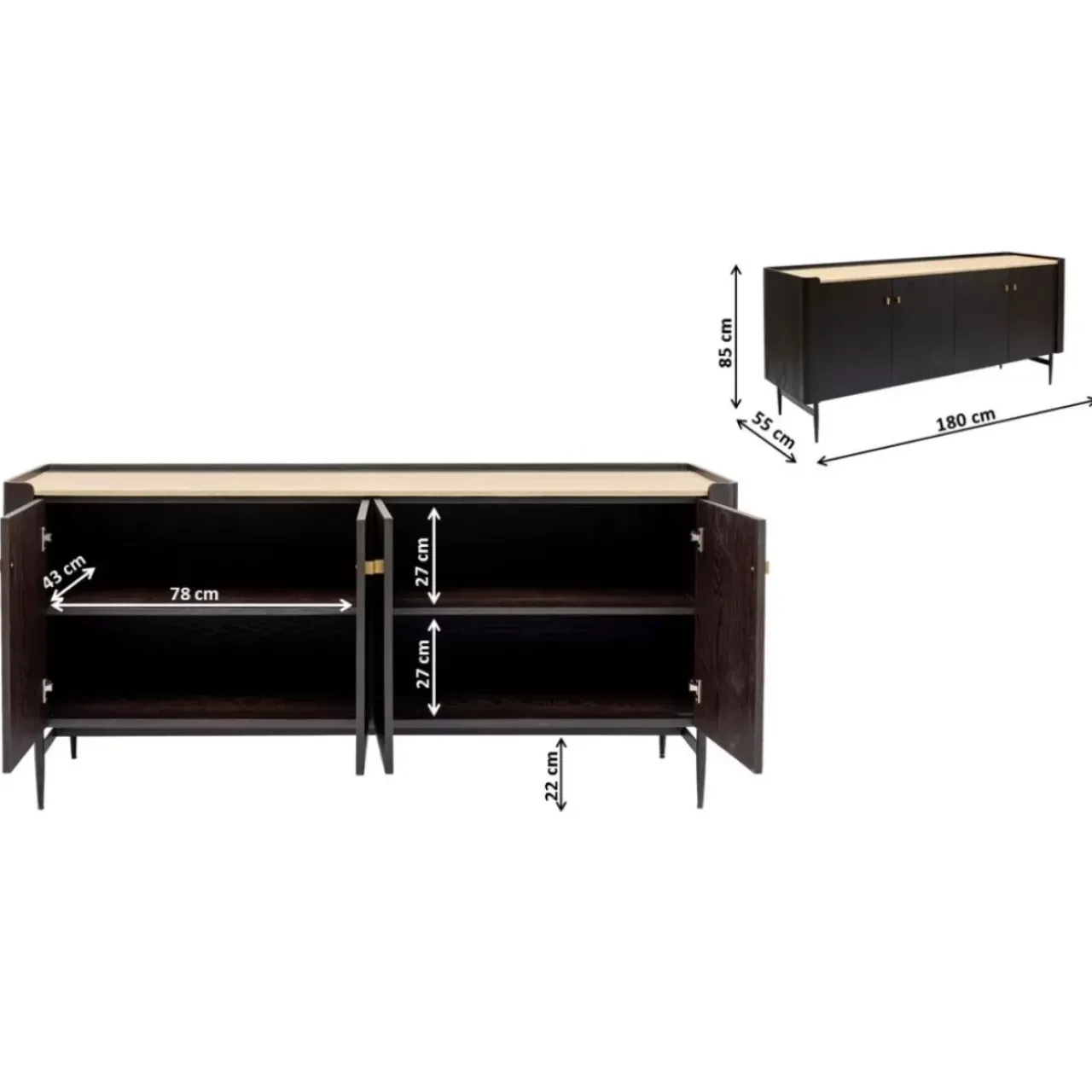 Kommoden & Sideboards|KARE Design Sideboard Milano 180