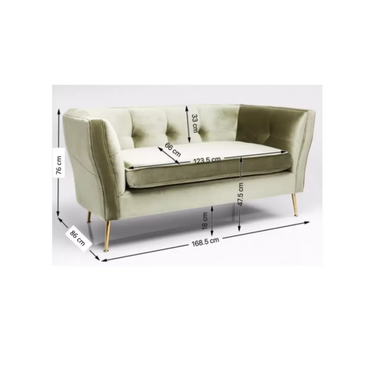 Sofas & Couches|KARE Design Sofa Rimini 2-Sitzer Grun