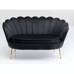 Sofas & Couches|KARE Design Sofa Water Lily 2-Sitzer Schwarz 132Cm