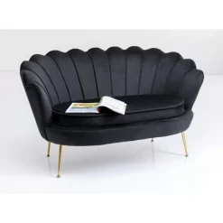 Sofas & Couches|KARE Design Sofa Water Lily 2-Sitzer Schwarz 132Cm