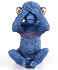Deko & Geschenkartikel|KARE Design Spardose Monkey Mizaru Blau
