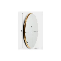 Spiegel|KARE Design Spiegel Jetset Oval Gold 94X64Cm