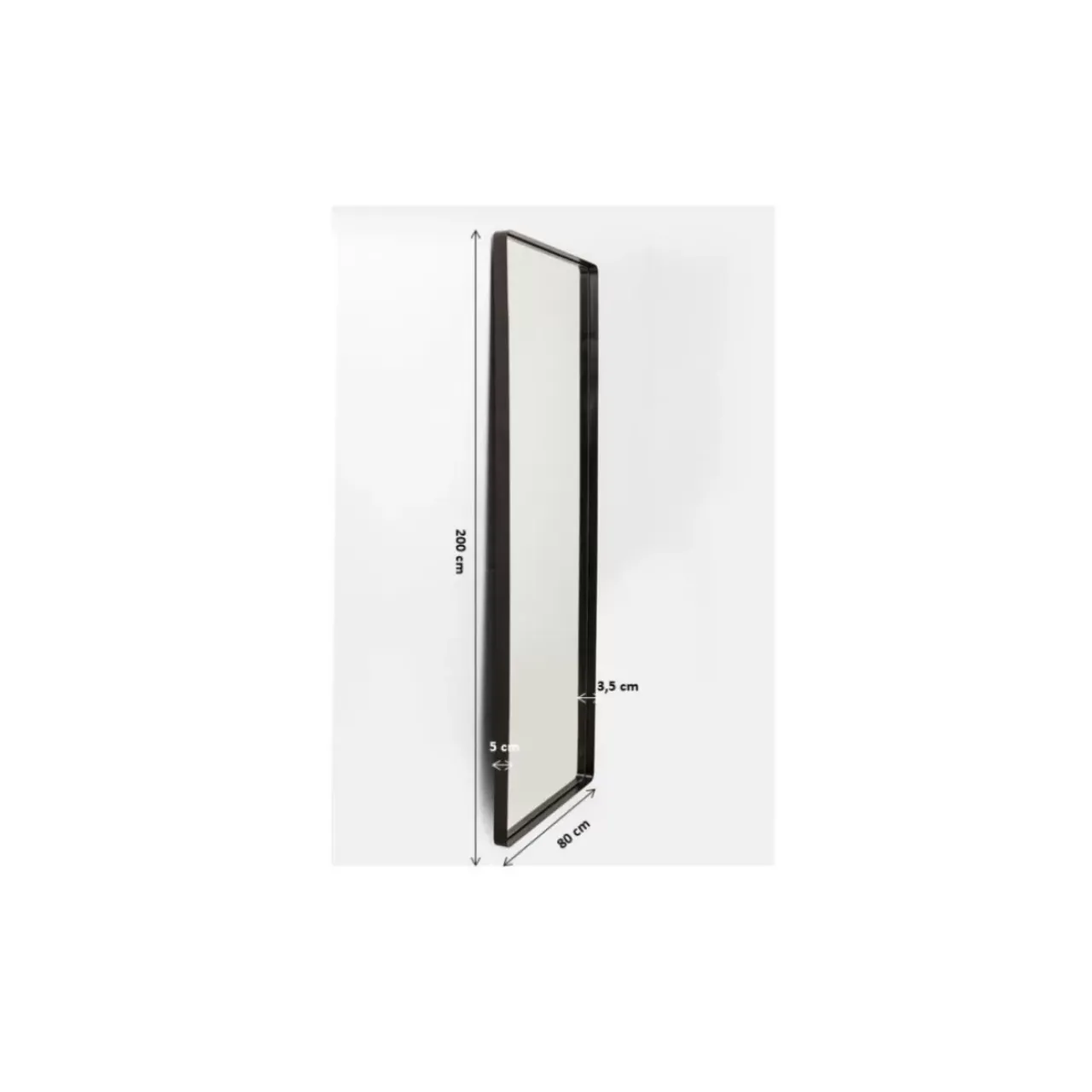 Spiegel|KARE Design Spiegel Ombra Mo Soft Schwarz 80X200Cm