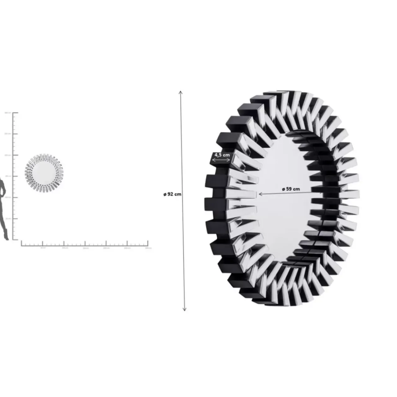 Spiegel|KARE Design Spiegel Sprocket O92Cm