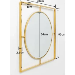 Spiegel|KARE Design Spiegel Stanford Frame Gold O90Cm