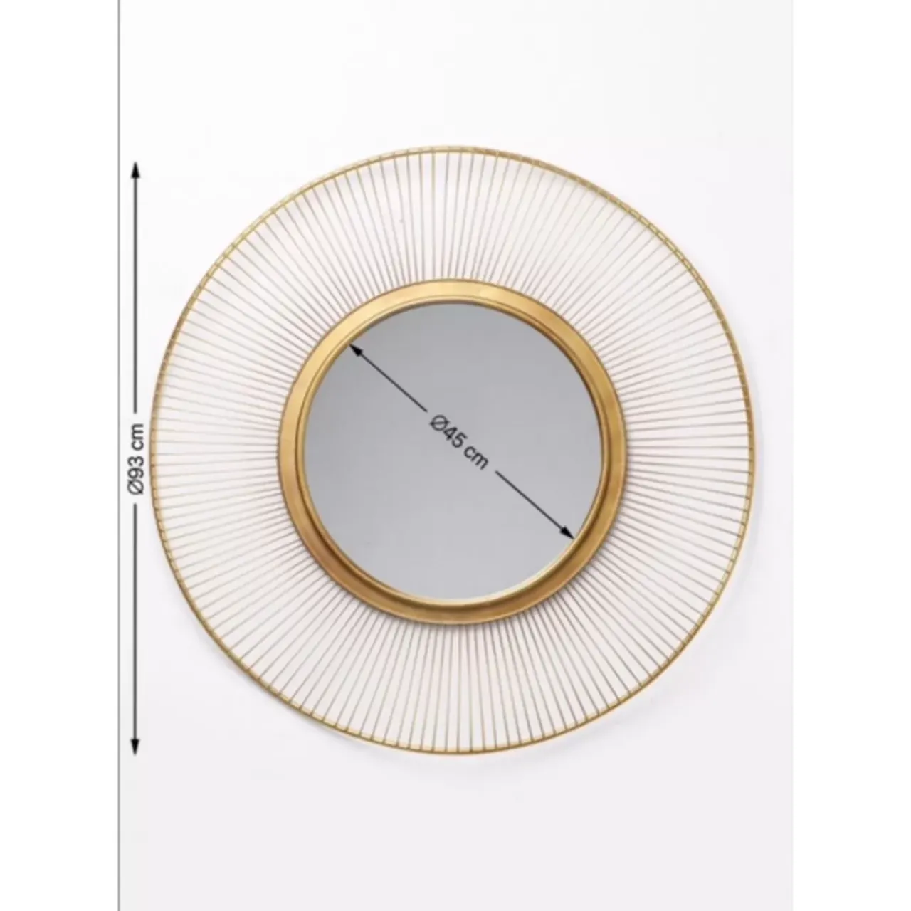Spiegel|KARE Design Spiegel Sun Storm Gold O93Cm