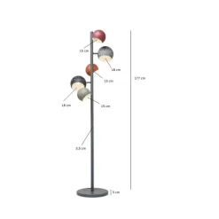 Steh & Bodenleuchten|KARE Design Stehleuchte Calotta Antico 5Er