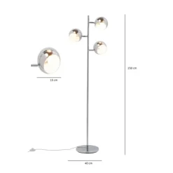 Steh & Bodenleuchten|KARE Design Stehleuchte Calotta Chrome