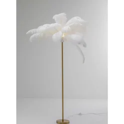 Steh & Bodenleuchten|KARE Design Stehleuchte Feather Palm Weis 165Cm