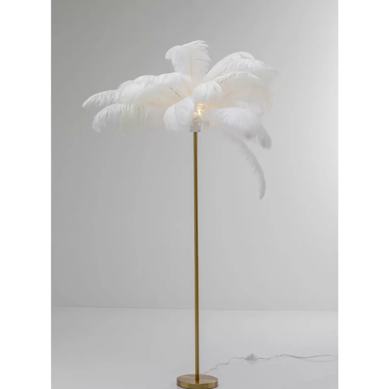 Steh & Bodenleuchten|KARE Design Stehleuchte Feather Palm Weis 165Cm