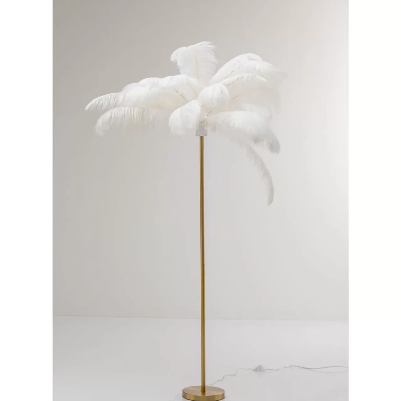 Steh & Bodenleuchten|KARE Design Stehleuchte Feather Palm Weis 165Cm