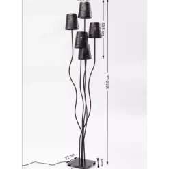 Steh & Bodenleuchten|KARE Design Stehleuchte Flexible Black Cinque