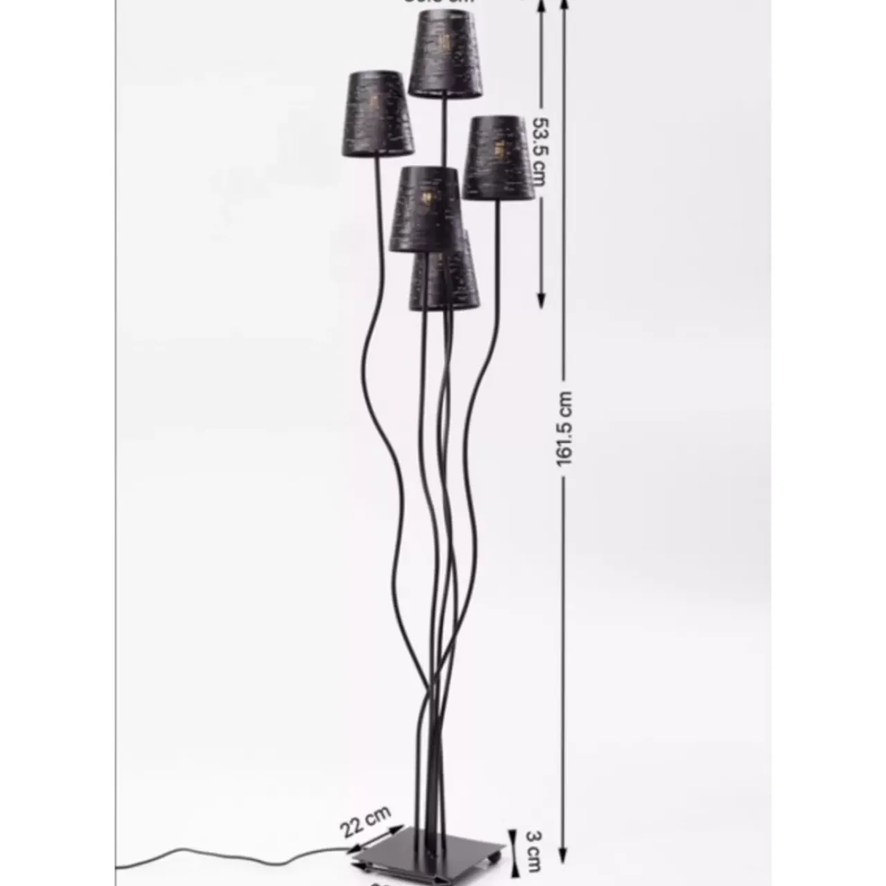 Steh & Bodenleuchten|KARE Design Stehleuchte Flexible Black Cinque