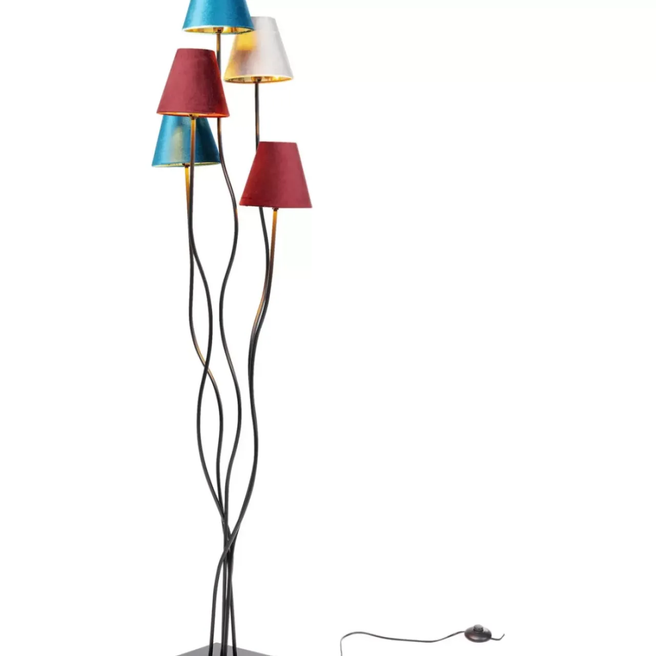 Steh & Bodenleuchten|KARE Design Stehleuchte Flexible Velvet Schwarz Cinque