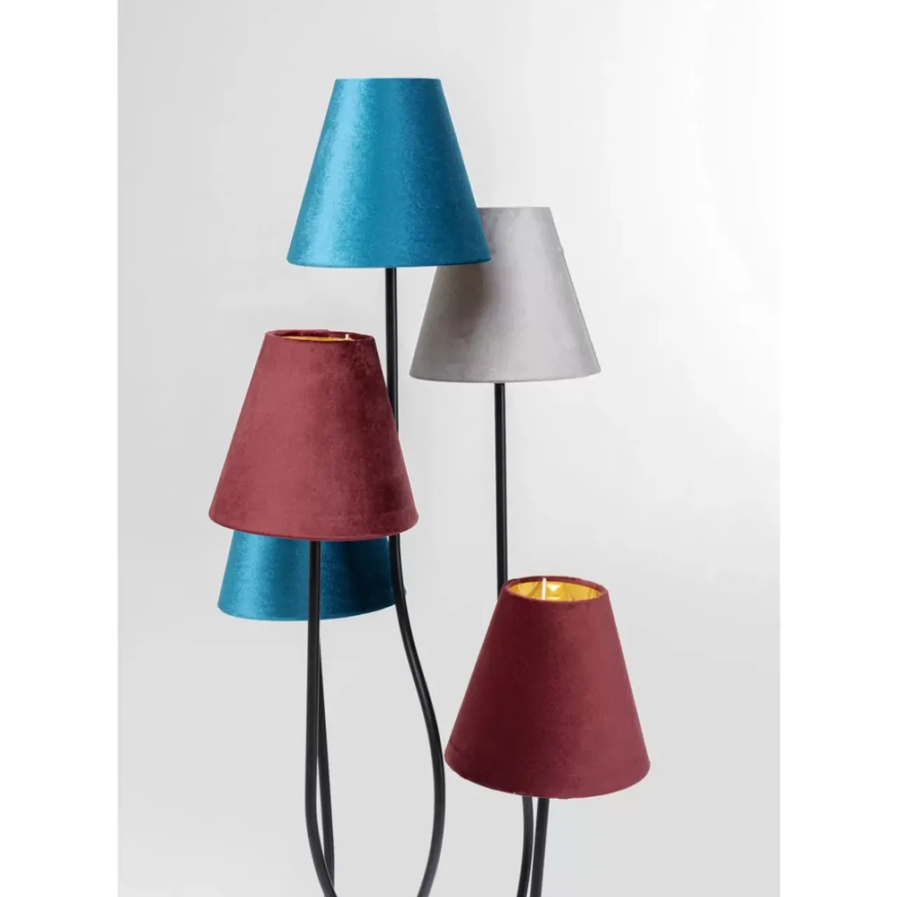 Steh & Bodenleuchten|KARE Design Stehleuchte Flexible Velvet Schwarz Cinque