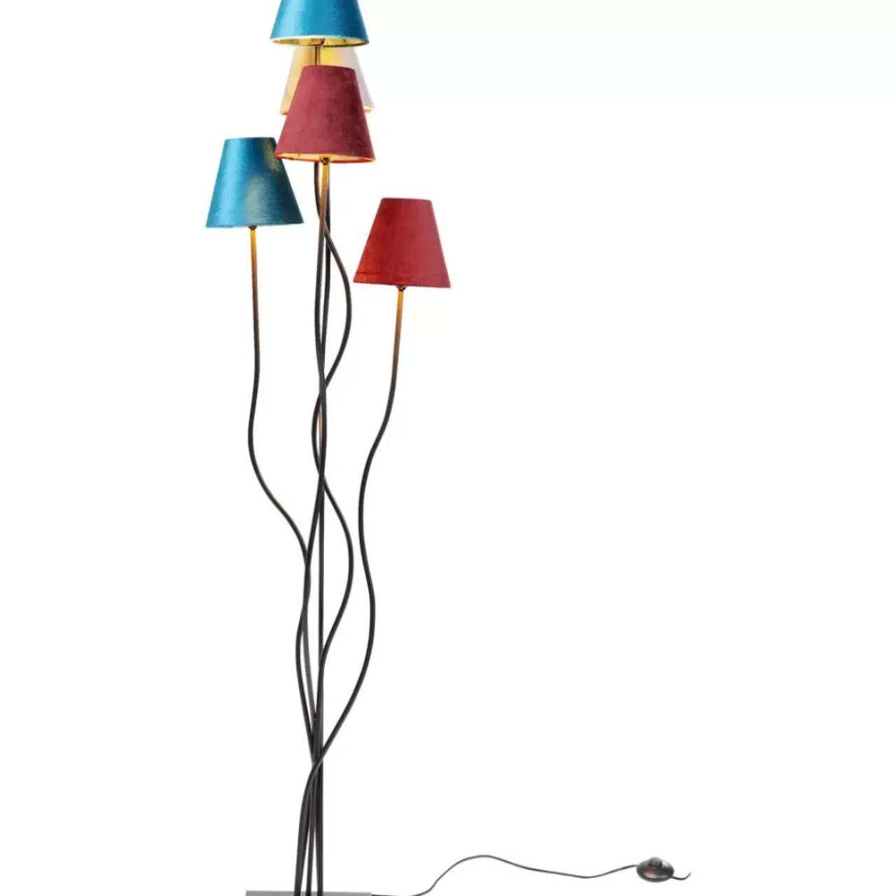 Steh & Bodenleuchten|KARE Design Stehleuchte Flexible Velvet Schwarz Cinque