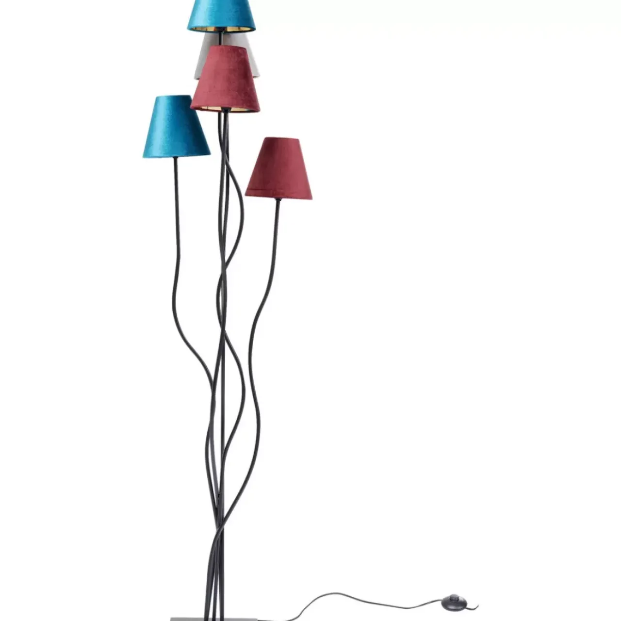 Steh & Bodenleuchten|KARE Design Stehleuchte Flexible Velvet Schwarz Cinque