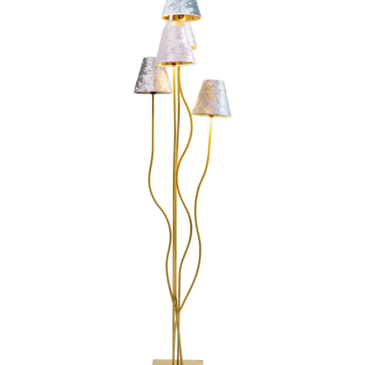Steh & Bodenleuchten|KARE Design Stehleuchte Flexible Velvet Brass Cinque