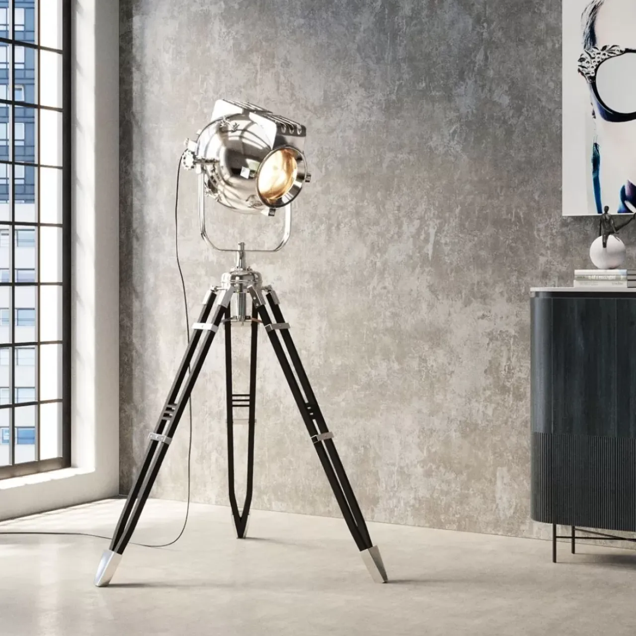 Steh & Bodenleuchten|KARE Design Stehleuchte Movie 230Cm